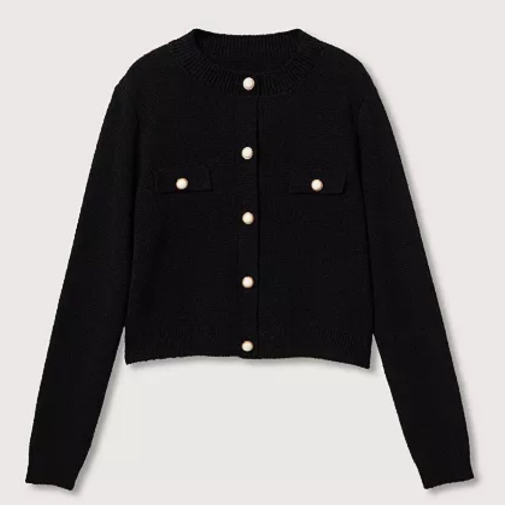 🆕 MANGO Women's Knitted Cardigan with Jewel . - Picture 7 of 10